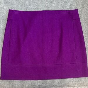 J. Crew Vibrant Purple Wool Mini Skirt NWOT